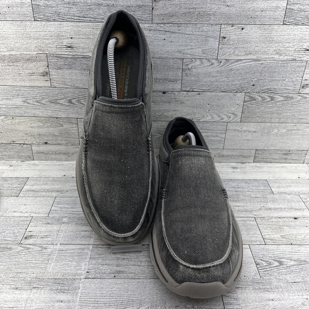 Skechers Creston Moseco Gray Slip On Loafer Shoes 65355 Men Size 12